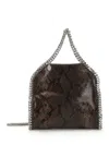 Stella Mccartney Womens Espresso Mini Falabella Snake-print Faux-leather Tote Bag In Brown