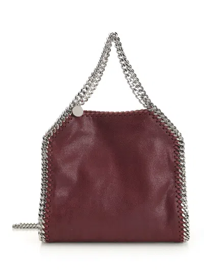 Stella Mccartney Falabella Mini Bag Eco Shaggy Deer W/palladium Chain Crossbody Bags Bordeaux