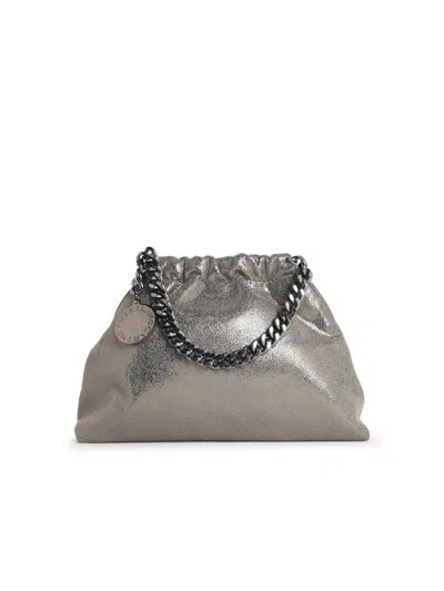 Stella Mccartney Falabella' Mini Bag In Silver Eco Leather In Gray