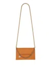 Stella Mccartney Textured Finish Mini Bag With Chain Strap In Orange