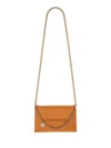 Stella Mccartney Textured Finish Mini Bag With Chain Strap In Orange
