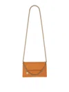 Stella Mccartney Textured Finish Mini Bag With Chain Strap In Orange