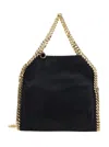 Stella Mccartney 'falabella Mini' Black Handbag With Handle And Chain Shoulder Strap In Black