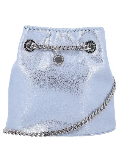 Stella Mccartney Falabella Mini Bucket Bag In Blue