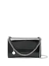 Stella Mccartney Crinkled Patent Alter Mat Crossbody Mini In Black