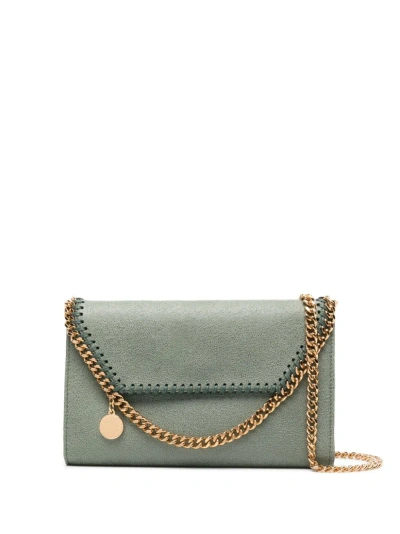Stella Mccartney Mini Falabella Crossbody Bag In Green