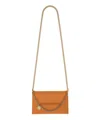 Stella Mccartney Textured Finish Mini Bag With Chain Strap In Orange