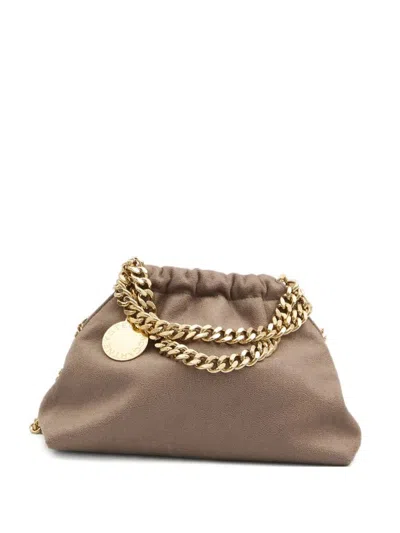 Stella Mccartney Falabella Mini Crossbody Drawstring Bags In Sand