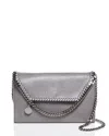 Stella Mccartney Falabella Mini Crossbody Bag In Light Gray/silver