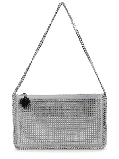 Stella Mccartney Falabella Mini Crystal And Mesh Drawstring Bag In Pattern