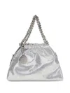 Stella Mccartney Falabella Mini Drastring Tote In Silver