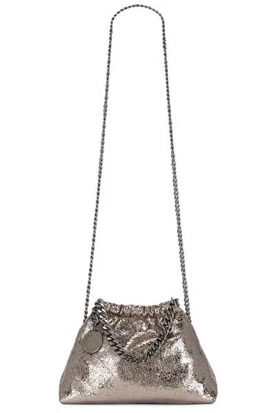 Stella Mccartney Falabella Mini Drawstring Bag In Gray