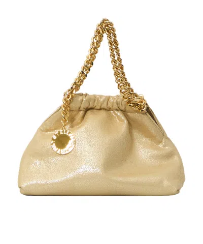 Stella Mccartney Falabella Mini Drawstring Bag In Brown