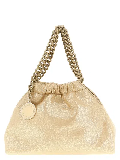 Stella Mccartney Falabella Mini Drawstring Crossbody Bag In Gold