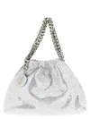 Stella Mccartney Falabella Mini Drawstring Crossbody Bag Crossbody Bags Silver In Silver