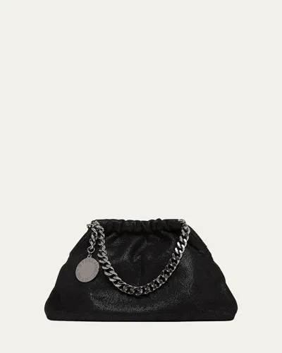 Stella Mccartney Falabella Mini Eco Shaggy Deer Tote Bag In Black