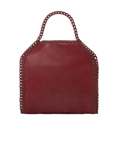 Stella Mccartney Falabella Mini Enamel Tote Bag In Red