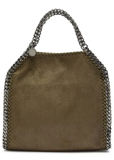 Stella Mccartney Falabella Mini Faux Suede Tote In Green