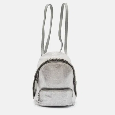 Pre-owned Stella Mccartney Falabella Mini Grey Faux Leather Backpack