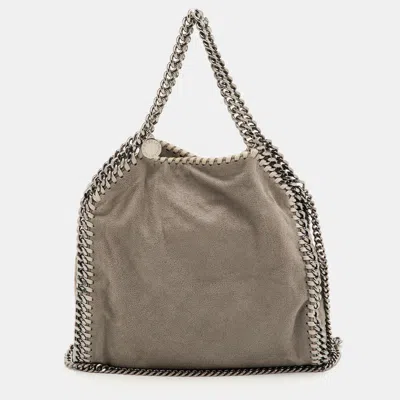 Pre-owned Stella Mccartney Falabella Mini Grey Faux Suede Tote In Gray