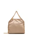 Stella Mccartney Hexagonal-shaped Textured Bag With Chain Strap In Beige