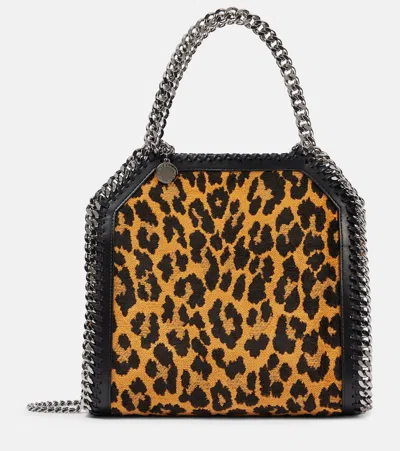 Stella Mccartney Falabella Mini Leopard-print Tote Bag In Multicolor