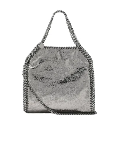 Stella Mccartney Falabella Mini Metallic Steel Grey Bag