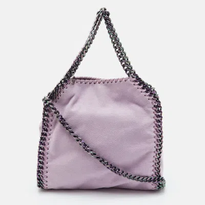 Pre-owned Stella Mccartney Falabella Mini Purple Faux Leather Tote