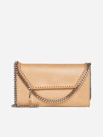 Stella Mccartney Mini Falabella Shaggy Faux Deer Bag In Beige