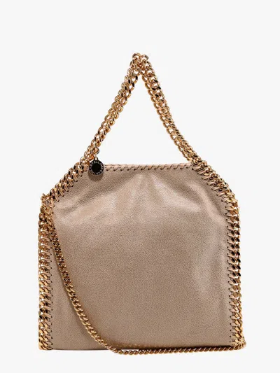 Stella Mccartney Falabella Mini Shaggy Deer Shoulder Bag In Sand