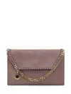 Stella Mccartney Womens Moss Falabella Faux-leather Chain Wallet In Brown