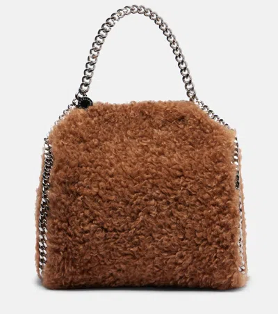 Stella Mccartney Falabella Mini Shoulder Bag In Brown