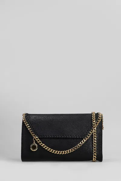 Stella Mccartney Falabella Mini Shoulder Bag In Black Polyester
