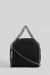 Stella Mccartney Falabella Mini Shoulder Bag In Black Polyester In Black