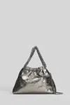 Stella Mccartney Falabella Mini Shoulder Bag In Silver Polyester In Silver