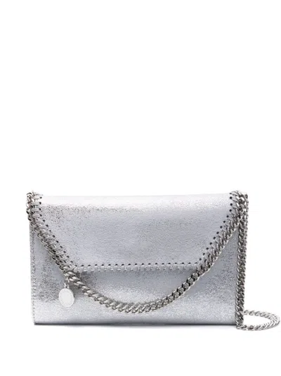 Stella Mccartney Falabella Mini Shoulder Bag In Silver