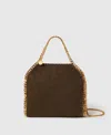 Stella Mccartney Falabella Mini Suede Tote Bag In Brown