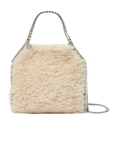 Stella Mccartney Falabella Mini Teddy Bear Shoulder Bag In Nude