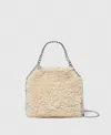 Stella Mccartney Falabella Mini Teddy Tote Bag In Oat