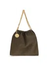 Stella Mccartney Brown Polyester Shoulder Bag In Brown