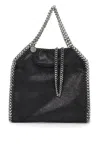 Stella Mccartney '3chain' Mini Black Tote Bag With Logo Engraved On Charm