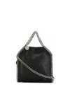 Stella Mccartney Falabella Mini Tote In Metallic Black Vegan Leather