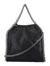 Stella Mccartney Black Shaggy Deer Mini Falabella Handbag In Black