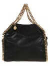 Stella Mccartney Falabella Mini Black Handbag With Handle And Chain Shoulder Strap In Eco Leather Woman In Black