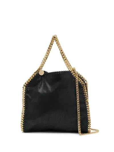 Stella Mccartney Shaggy Deer Falabella Tiny Bag In Black