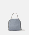 Stella Mccartney Mini Falabella Interwoven Tote Bag In Blue Grey