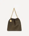 Stella Mccartney Brown Polyester Shoulder Bag In Green