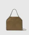 Stella Mccartney Chain Strap Soft Structure Shoulder Bag In Green