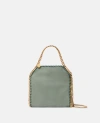 Stella Mccartney Falabella Mini Tote Bag In Stone Green