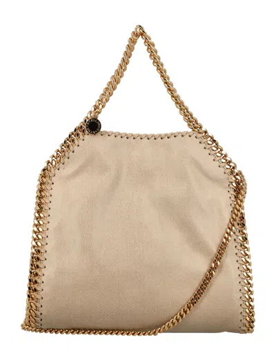 Stella Mccartney Falabella Mini Tote Bag With Gold-chain In Butter_cream